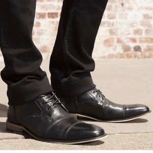 STEVE MADDEN MENS JONNIE EXCEL BOOTS BLACK Size 13